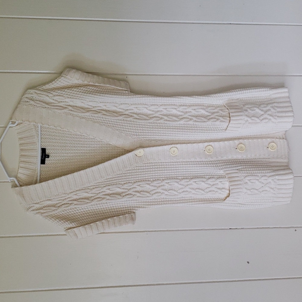 Express Cable Knit Short Sleeve Sweater